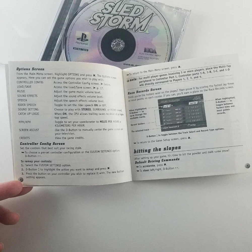 SLED STORM for Sony PlayStation, PS1 Complete w/ Manual